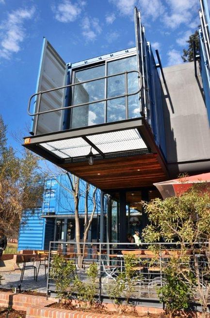 A Coffee Shop Made With Shipping Containers in South Africa